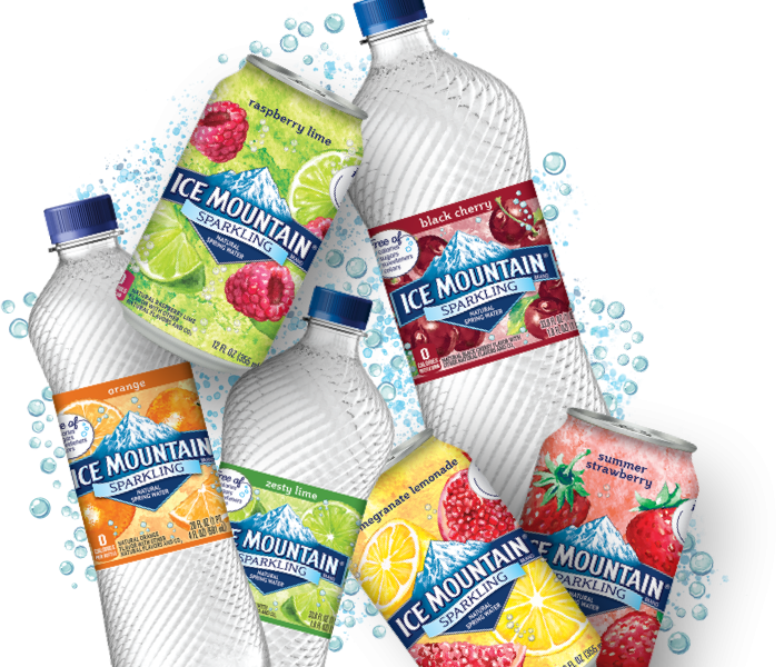 免费 8 瓶 Sparking Ice Mountain Spring Water