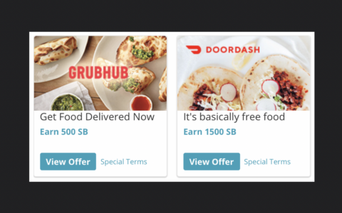 Swagbucks 上 DoorDash 和 GrubHub 的两个免费或倒赚优惠，免费外卖走起