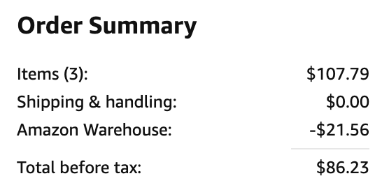 Amazon Warehouse 所有商品一律 20% off！