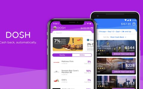 Dosh - 新型实体店返现 App【注册奖励 $1，还有订酒店返现】