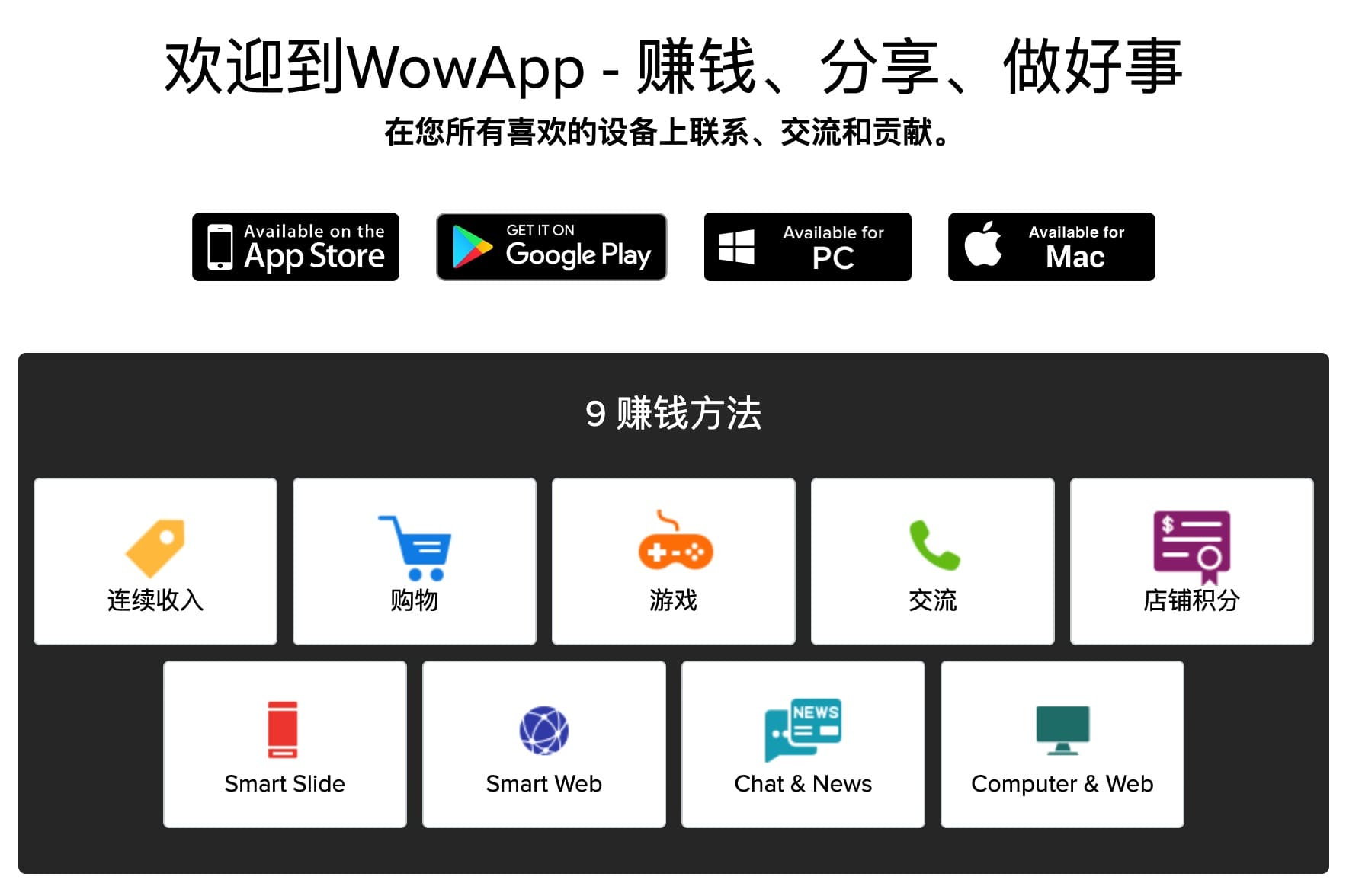 WowApp - 躺赚神器,聊天上网轻松赚美金【支持中文,全球用户都可加入】