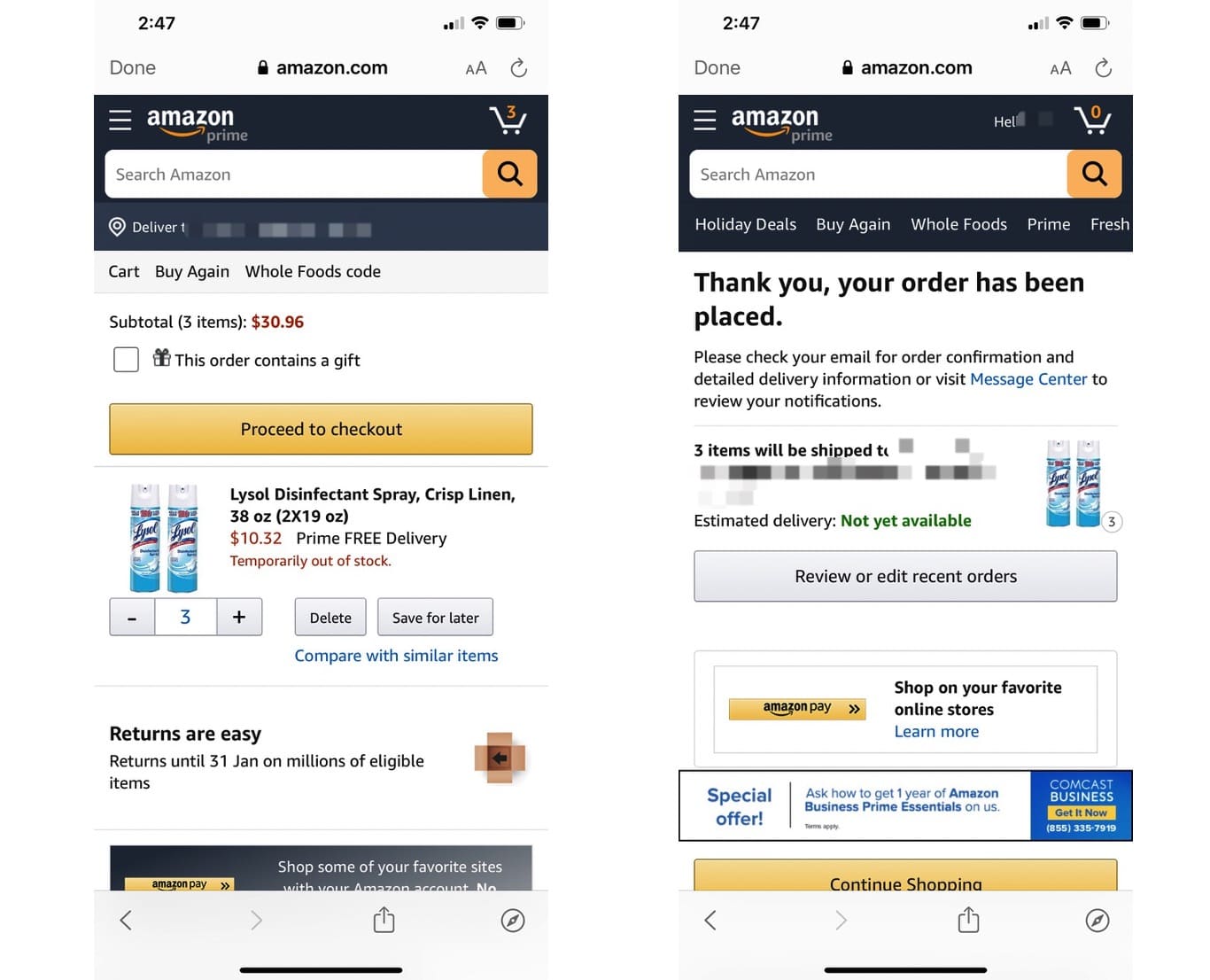 奇技淫巧！如何成功下单 Amazon 缺货无货的商品【例如 Lysol 消毒喷毒, Clorox/Lysol 湿巾等等】