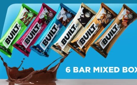 免费 6 个 Built 蛋白棒混合装（Protein Bar）+ 免邮