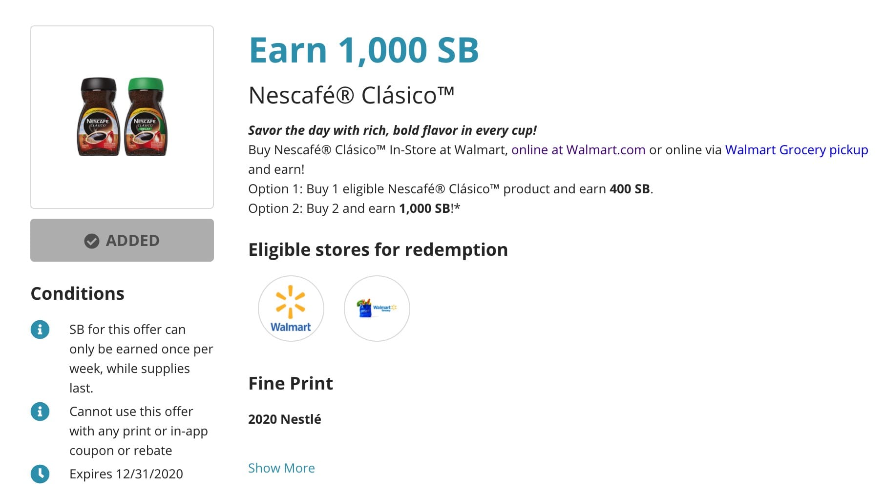 免费两瓶雀巢速溶咖啡，还可以倒赚 