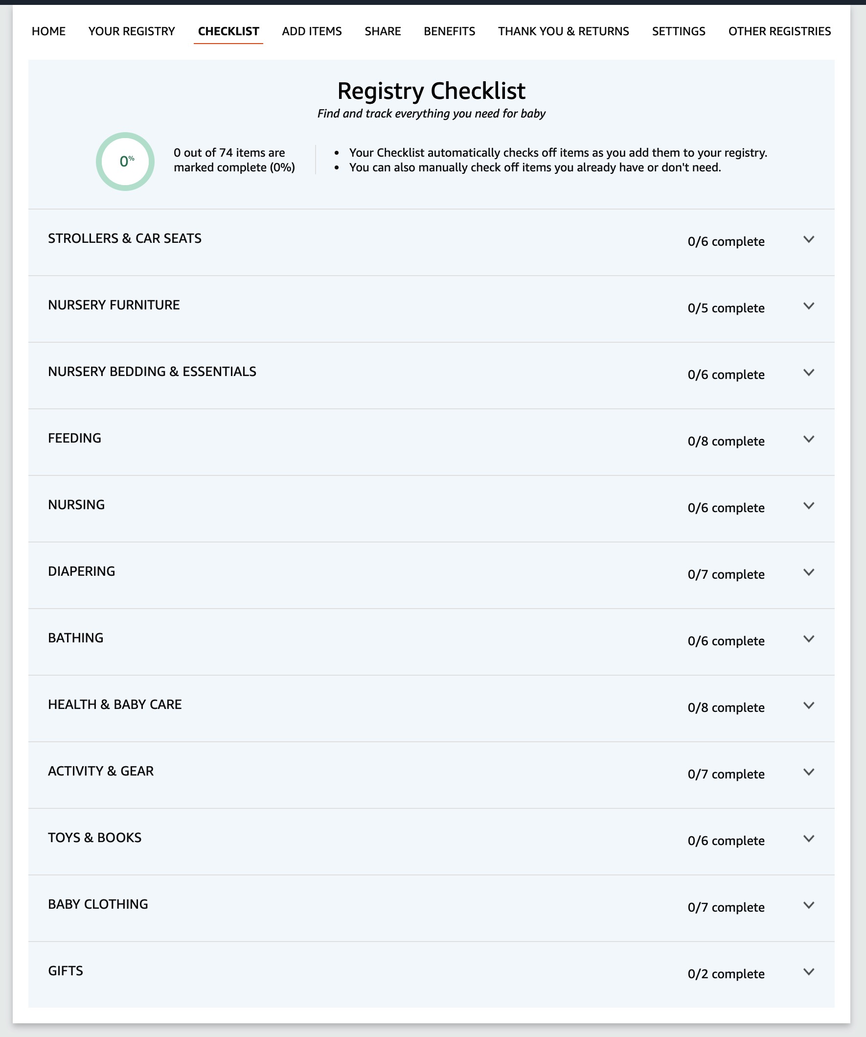 Amazon Baby Registry 免费获得新生儿礼包,价值