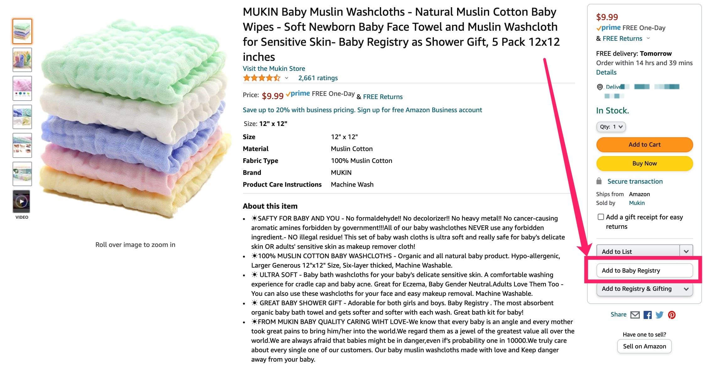 Amazon Baby Registry 免费获得新生儿礼包,价值