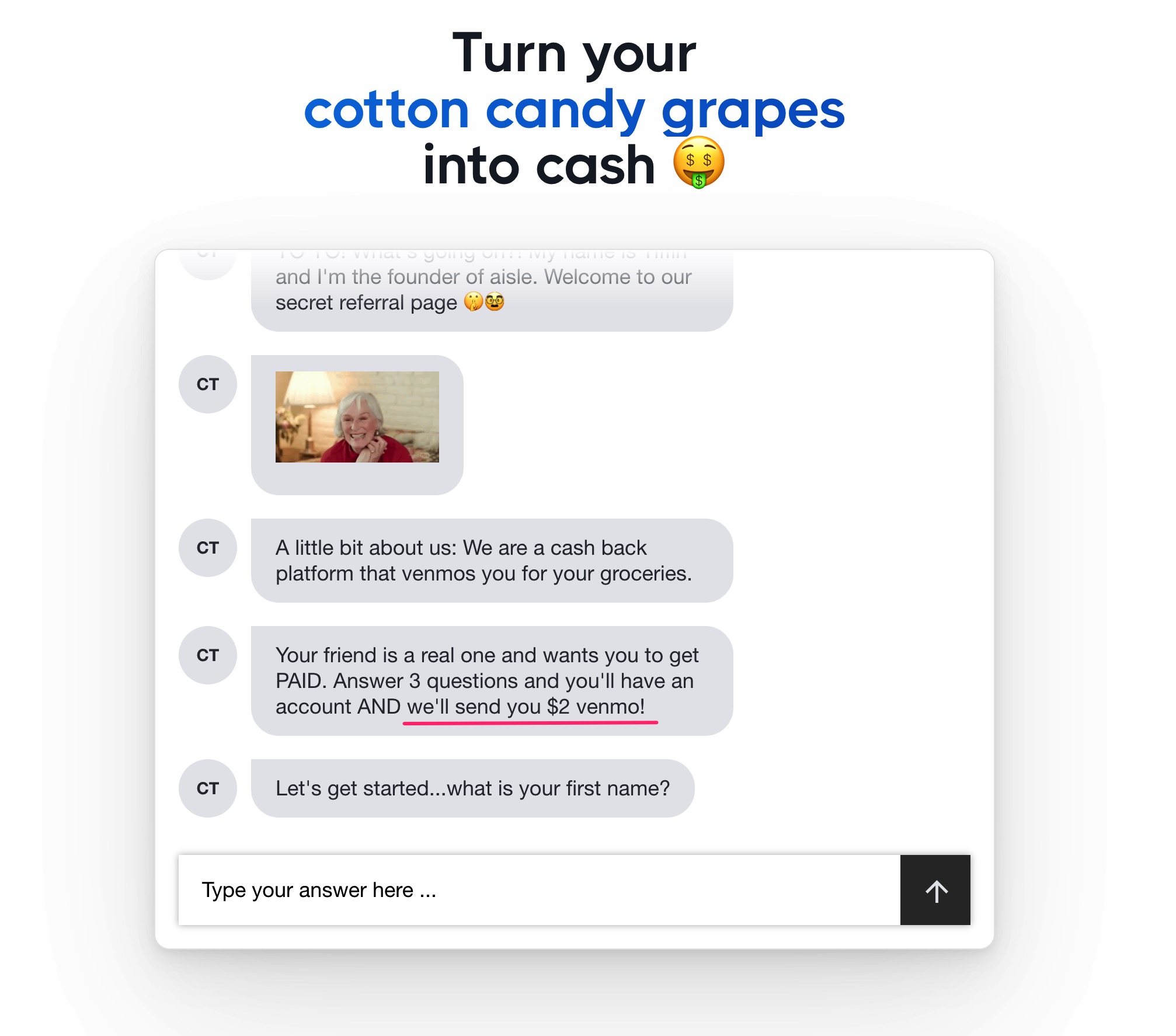 Aisle app 购物小票拍照返现，立即到账 Venmo！还有注册奖励 