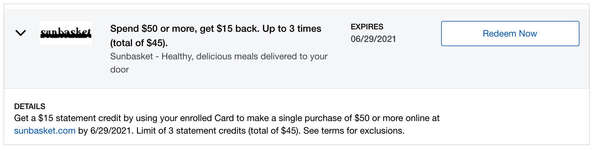 Swagbucks/MyPoints 上 Sun Basket 免费 4 餐饭 + 倒赚 +【07/05 更新:Chase Offer 有 返现】