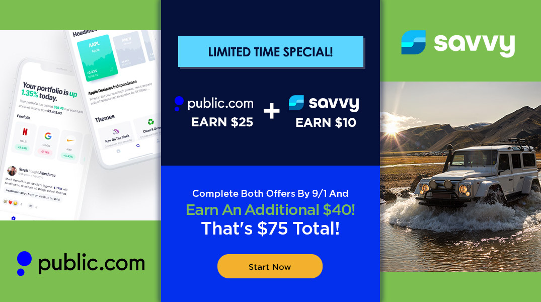 Swagbucks/MyPoints/InboxDollars 上注册 Public 和 Savvy 可倒赚 -