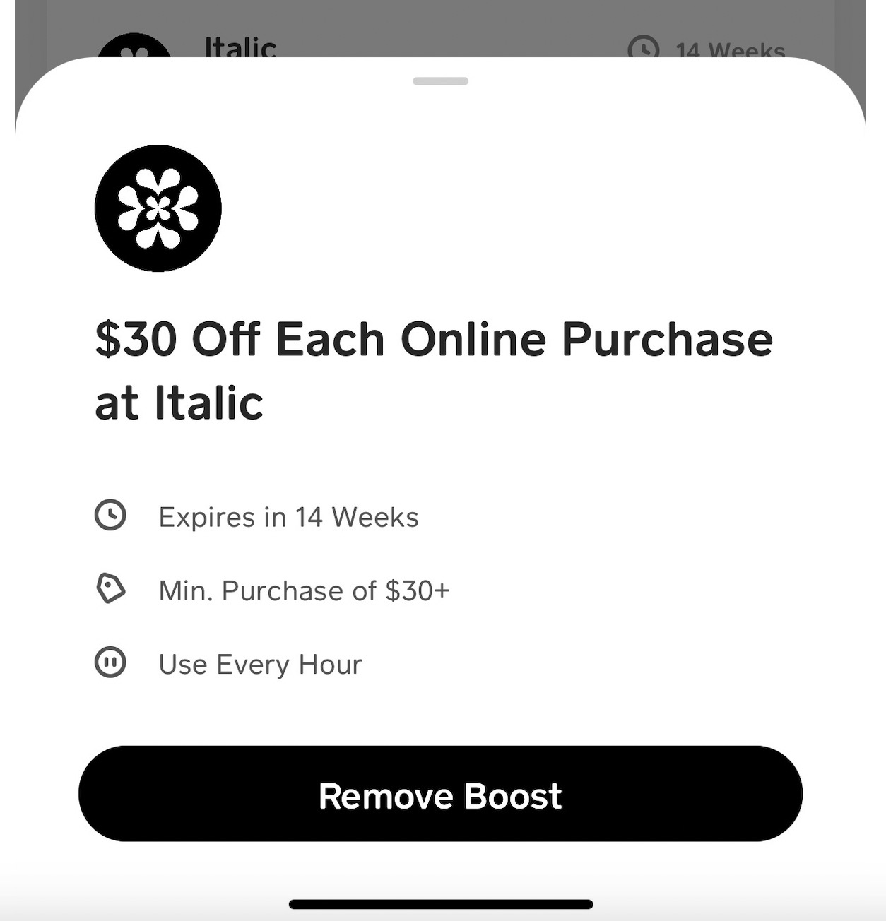 Cash App Boost 汇总【10/23 更新：快！Italic 消费满  减 ，每小时可用一次】