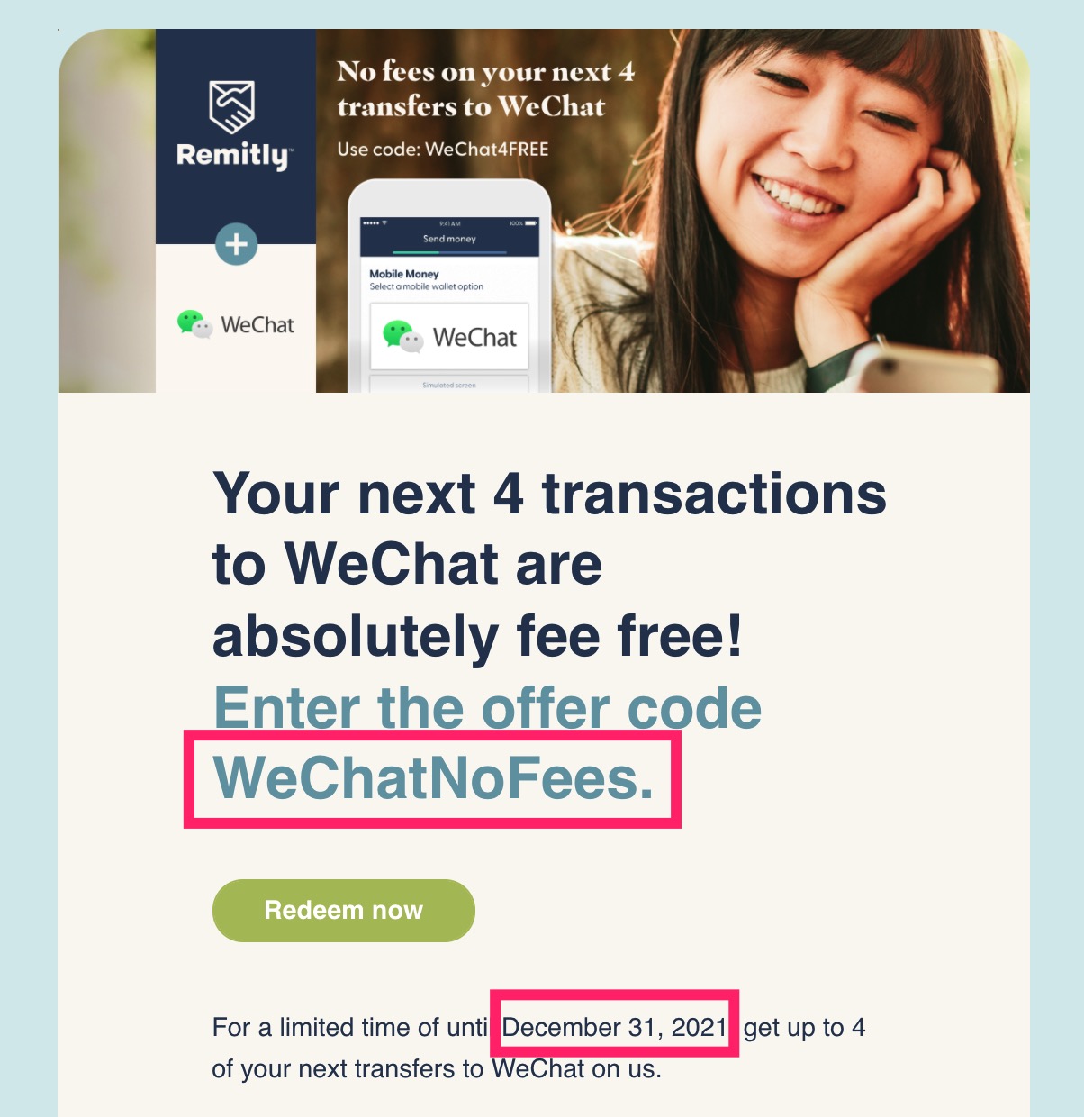 Remitly - 美元汇款到中国，支付宝微信实时到账【01/19 更新：新用户立减  + 零交易费】