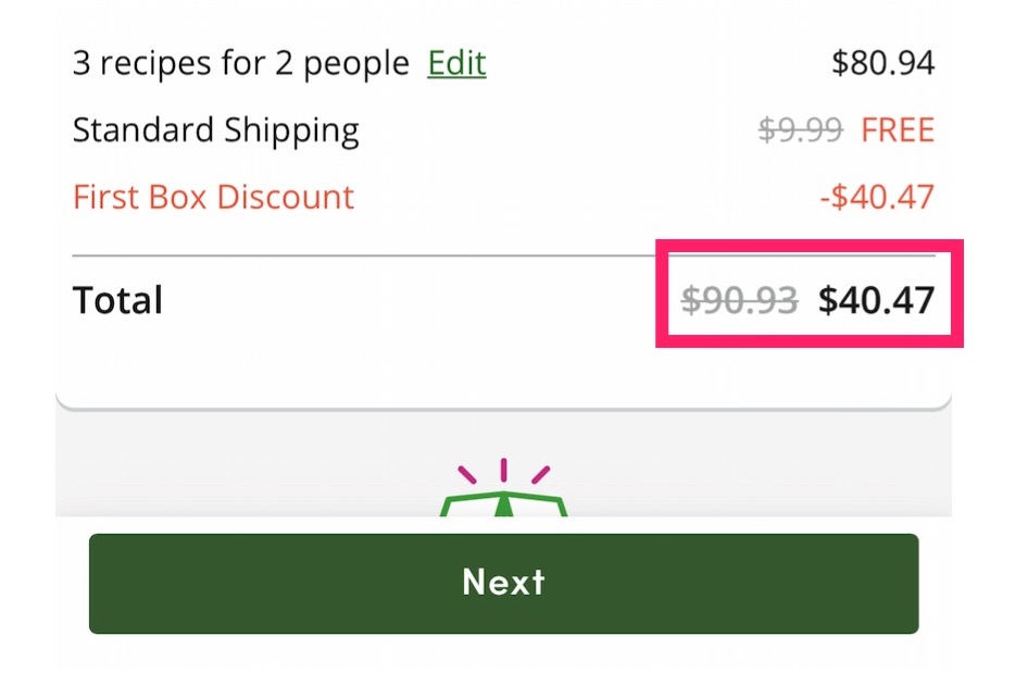 TopCashback 上 Green Chef 返现 ，可倒赚  + 几餐饭