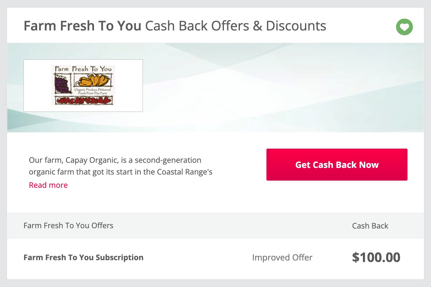 首发大羊毛：水果蔬菜配送服务 Farm Fresh To You，花  返 0，倒赚 【先不要做】