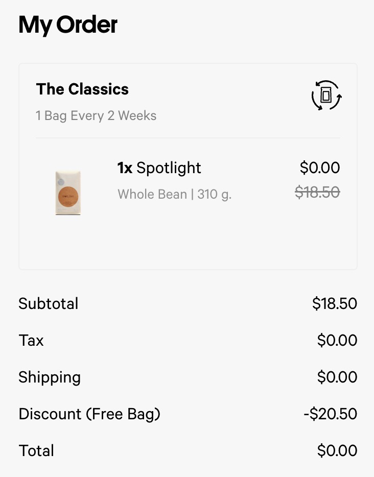Trade Coffee 免费送 1 包咖啡/咖啡豆【1/17 更新:活动变为买两袋免费一袋】