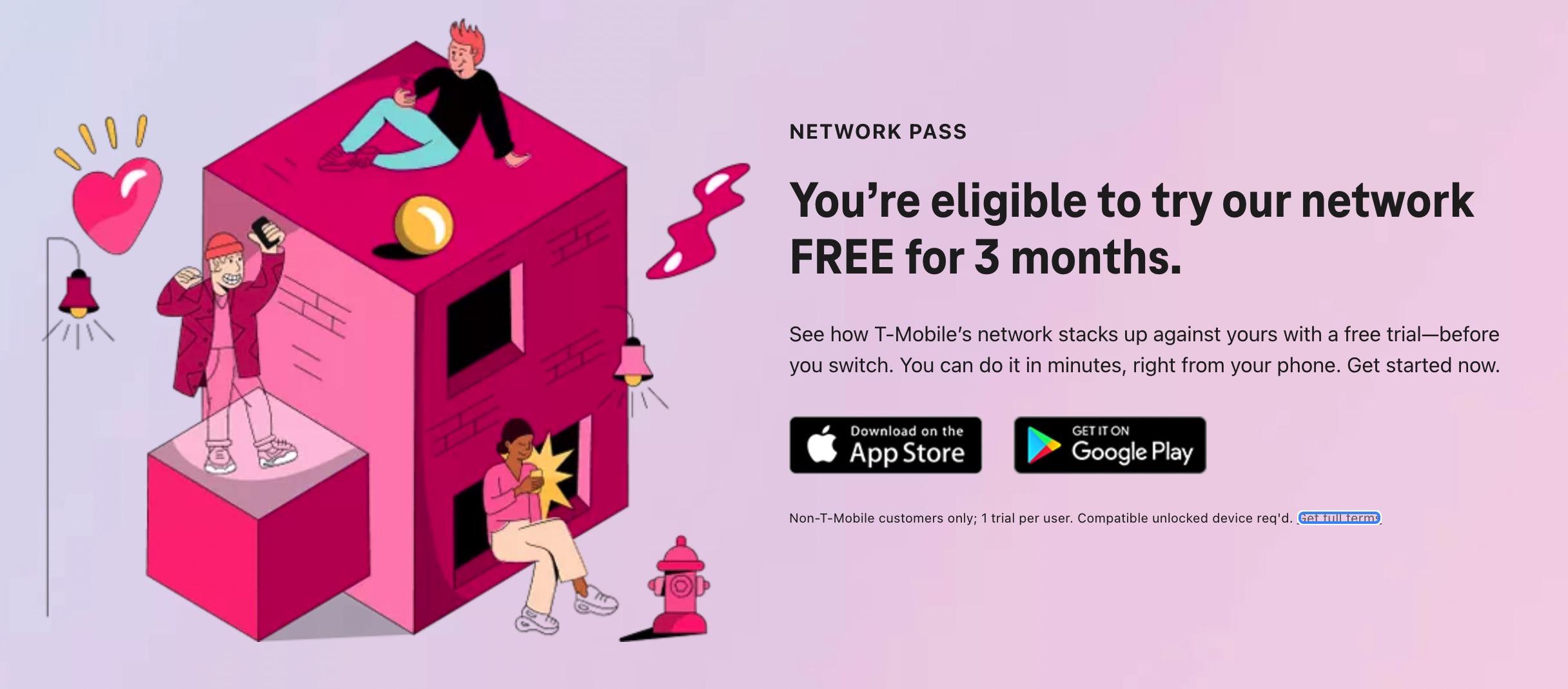 T-Mobile 免费试用 3 个月，提供 eSIM，包含无限数据 + 无限通话短信