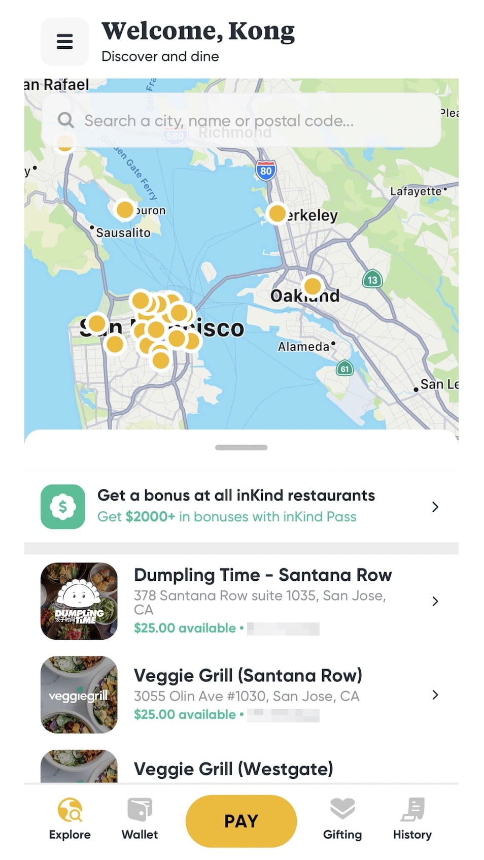 InKind 餐馆结账 App 介绍 + 用餐体验【11/30:新老用户满 减 】