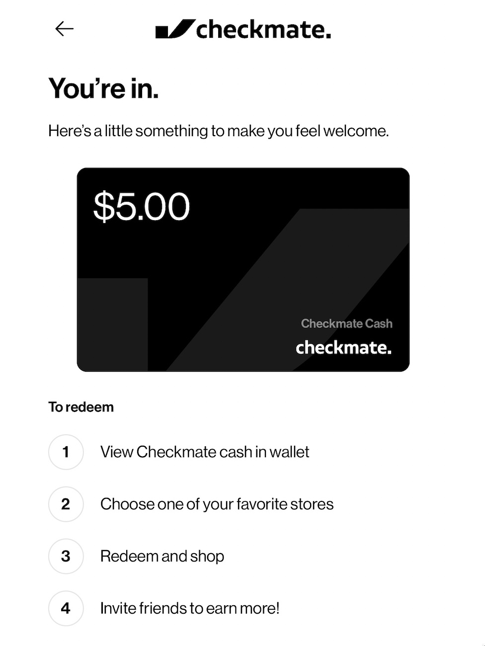 CheckMate 免费 礼卡,速薅【更新:可以兑换了!】