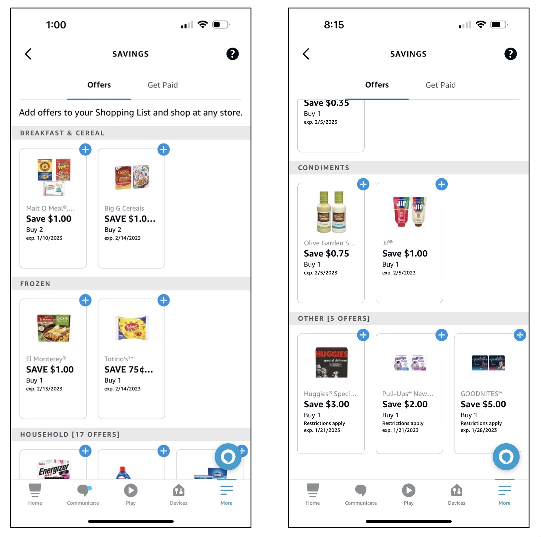 Amazon Alexa App 也可以扫小票得返现，返现形式 Amazon GC，可叠加其它同类 app