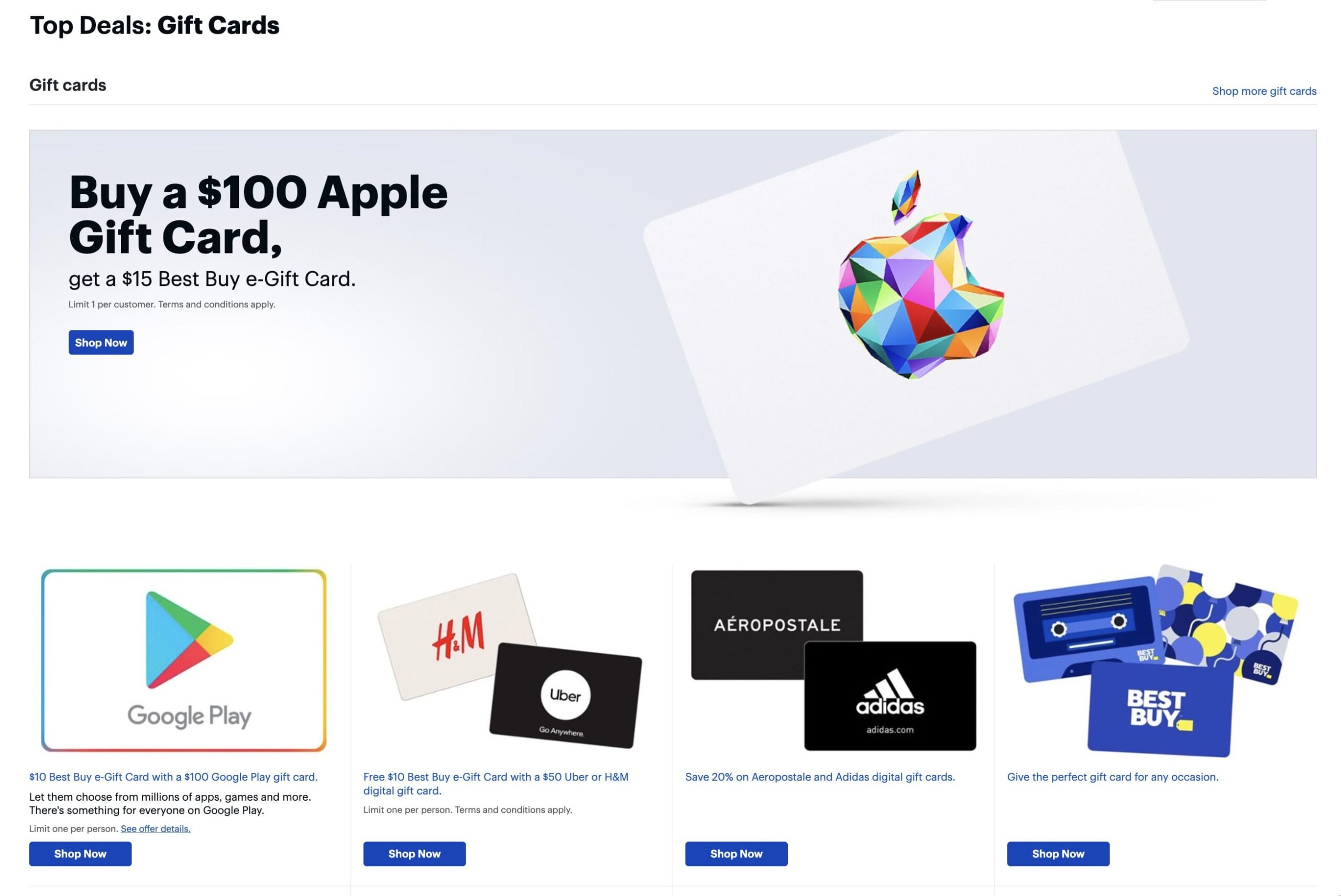 BestBuy 礼卡折扣【1/29 更新：DoorDash 礼卡买 0 返 】