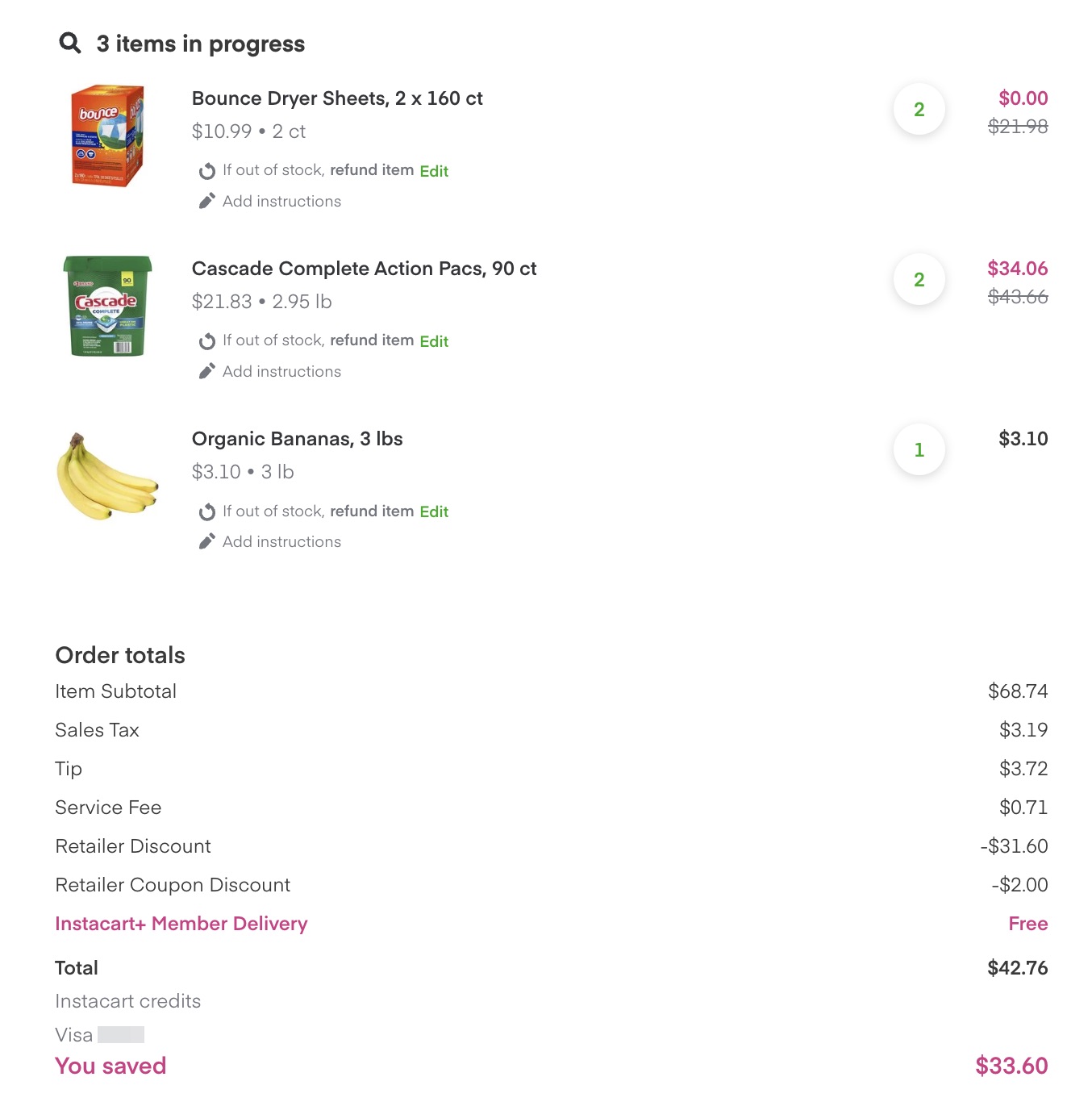 Instacart 价格错误！Costco 的这款 Bounce Dryer Sheet 免费拿 4 大盒