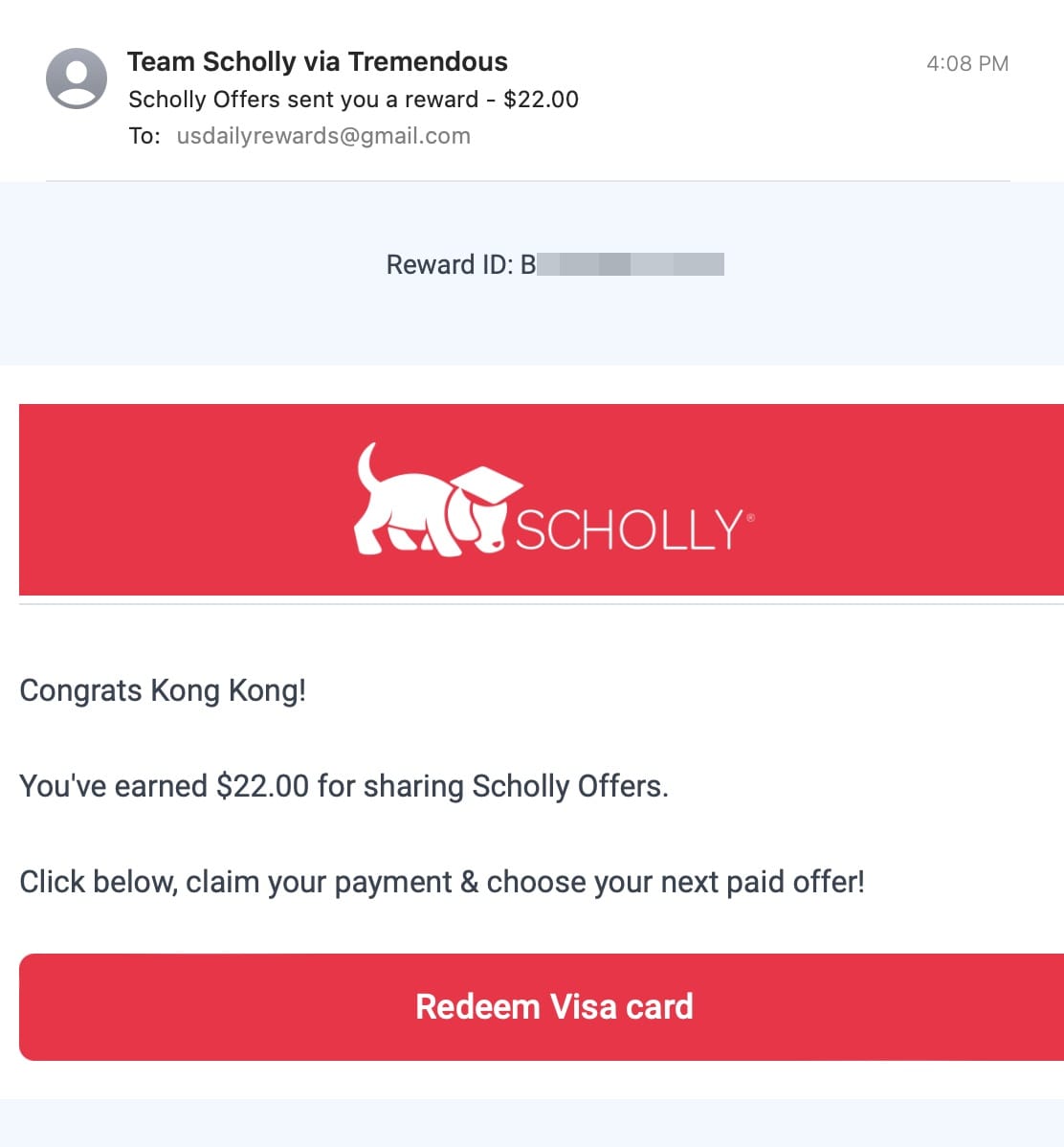 MyScholly:邀请一位好友奖励