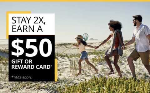 Choice Hotels 优惠：住宿 2 次拿 $50 礼卡