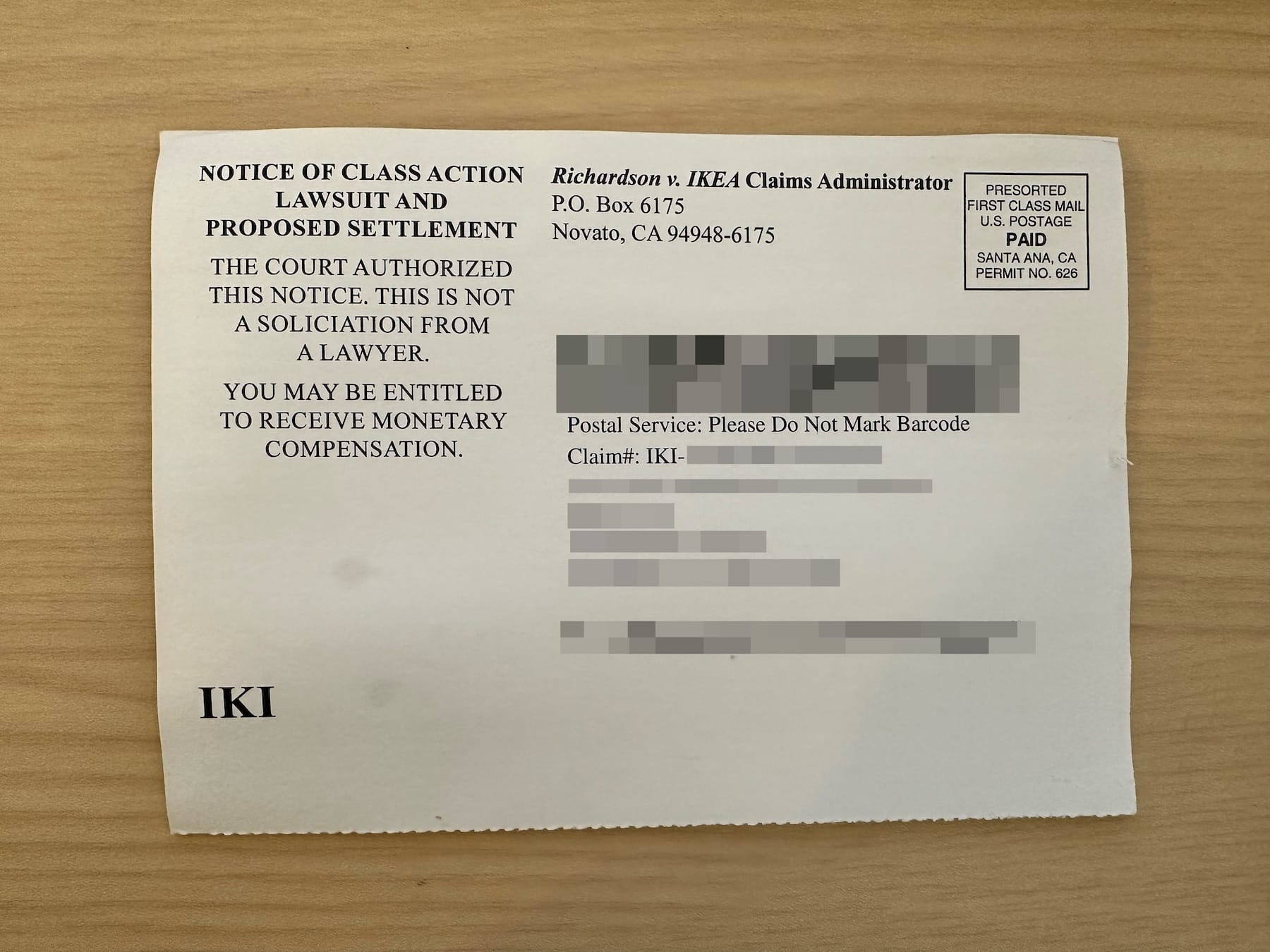 IKEA 集体诉讼赔偿 