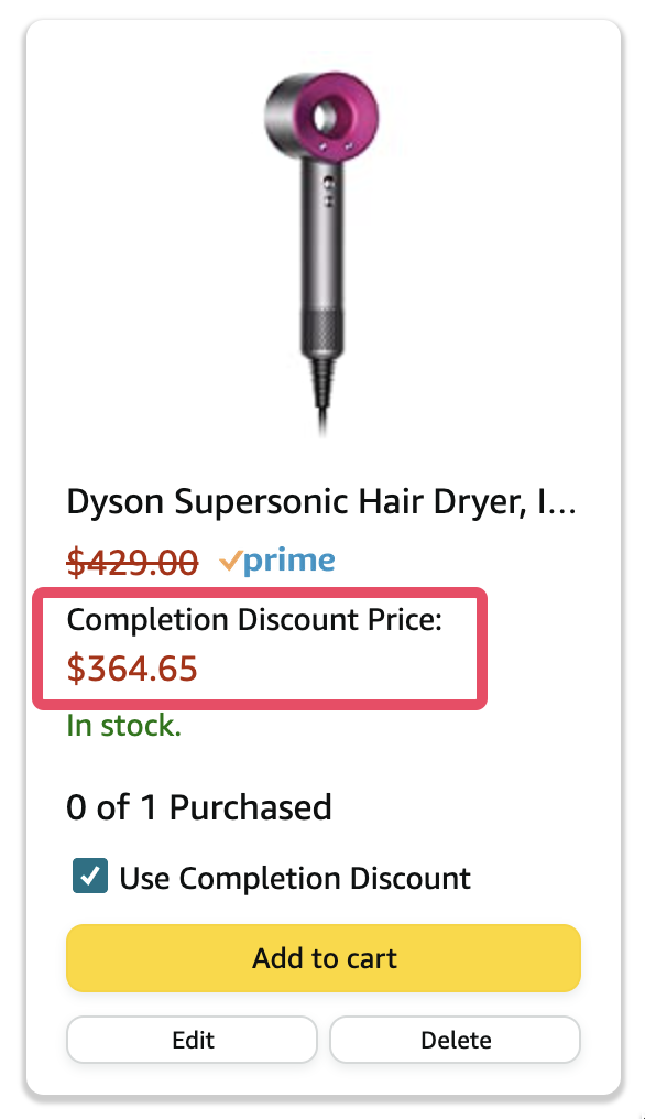 Amazon 惊天省钱小技巧：使用 Completion Discount 实现大部分商品 15% off，你肯定不知道！【5/27：几个更新】