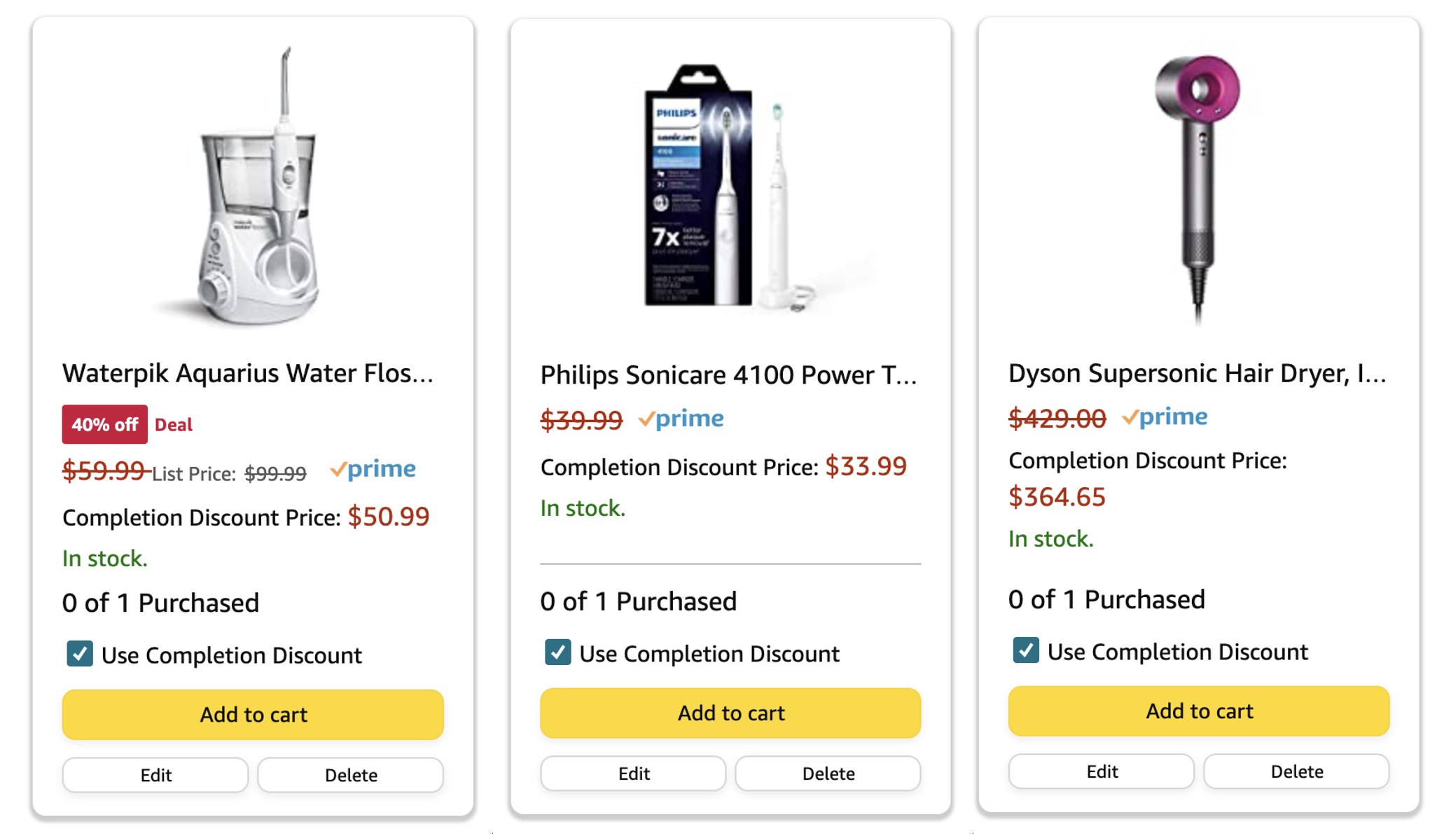 Amazon 惊天省钱小技巧：使用 Completion Discount 实现大部分商品 15% off，你肯定不知道！【5/27：几个更新】