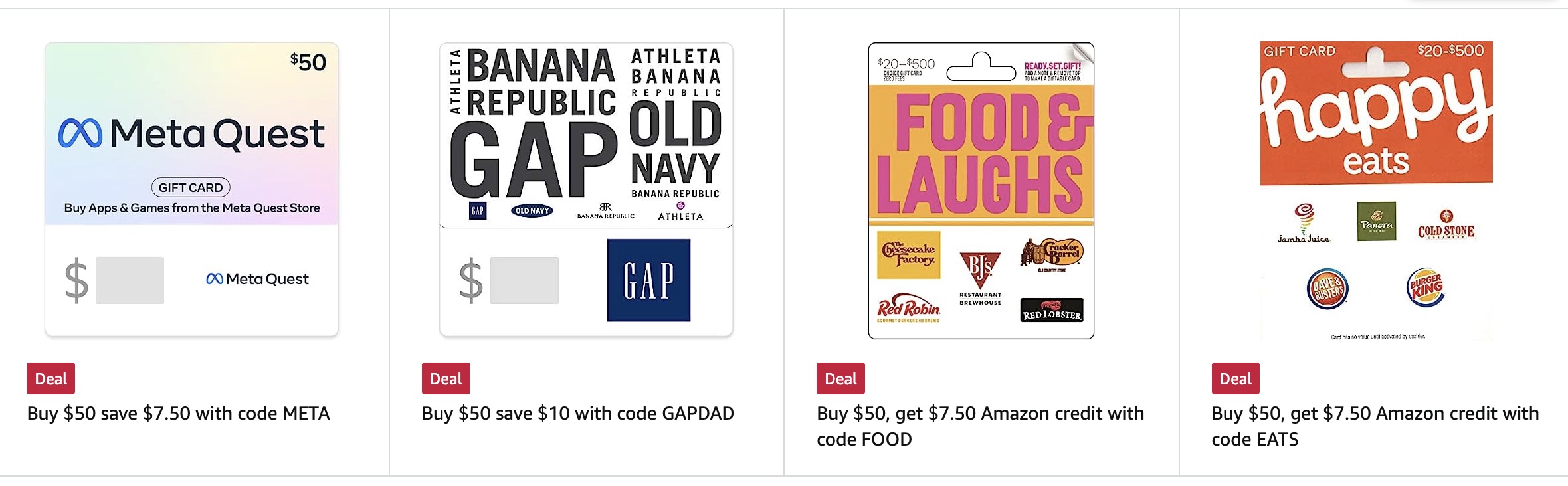 近期 Amazon 打折 Gift Card 汇总【2/4 更新:闪购,DoorDash 礼卡 15% off】