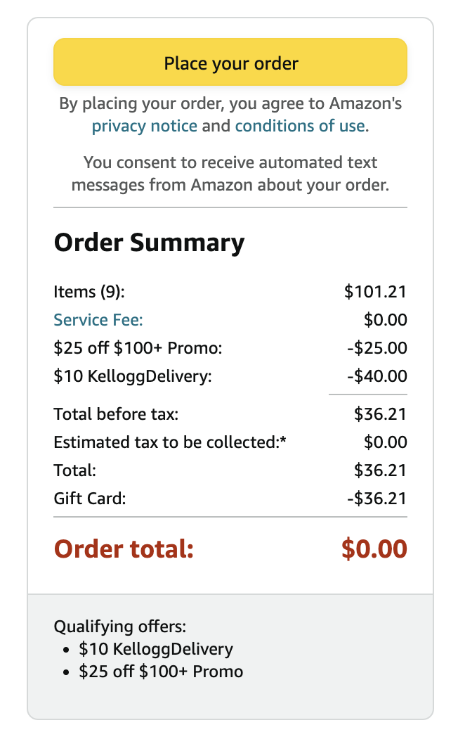 Amazon Fresh 最新优惠!【7/4 更新:立减 & & 】