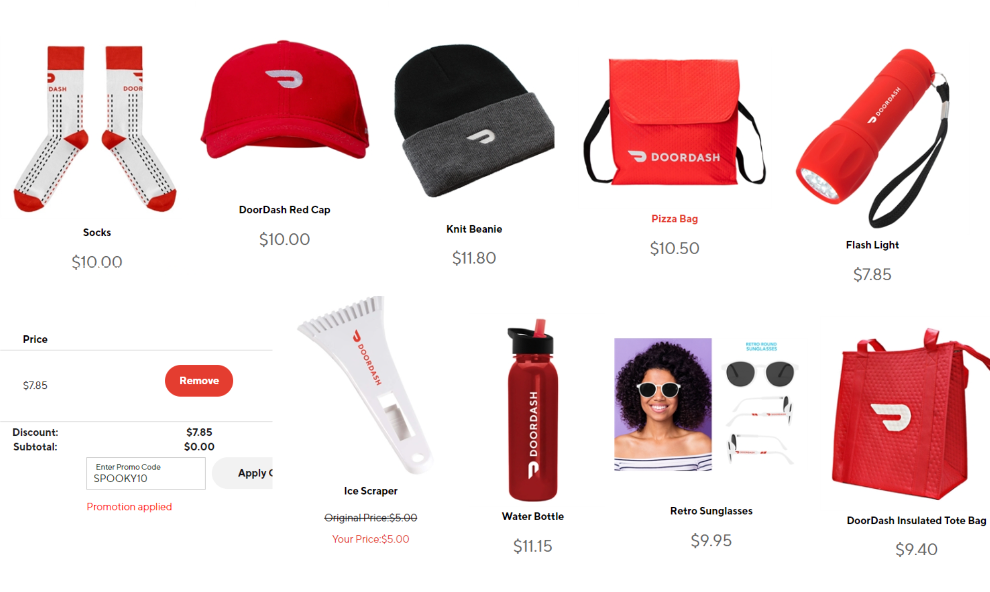 Doordash Store 小礼品/物件立减 ,低于 都免费