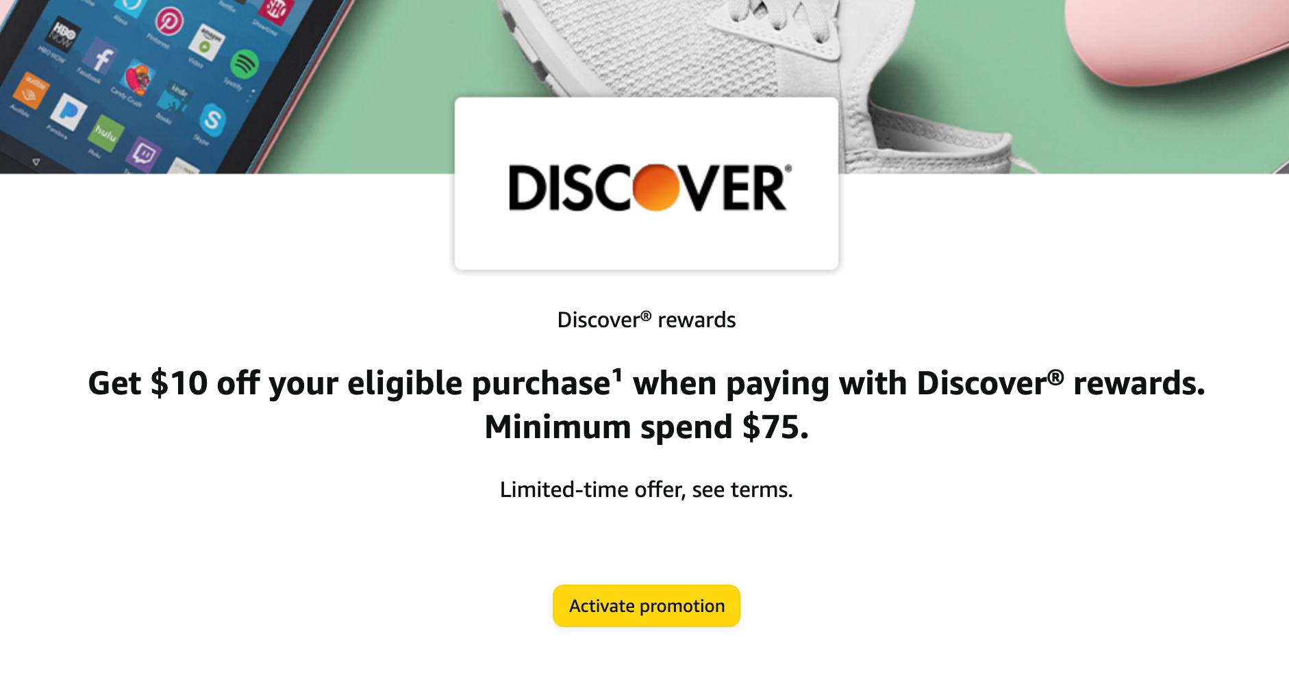 Amazon 上用 Discover 点数支付任意金额，可获得 40% off【11/30 更新：又有了，快来翻牌】