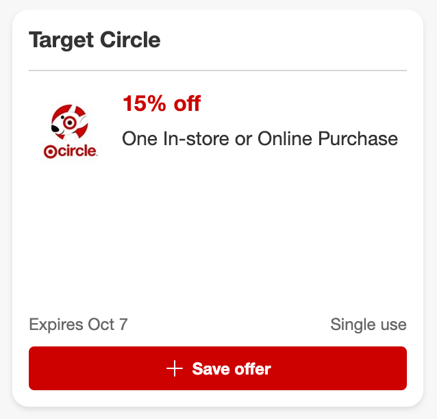 2023 年 Target Circle Week 优惠周开始了【10/7 结束，附全场 85 折】