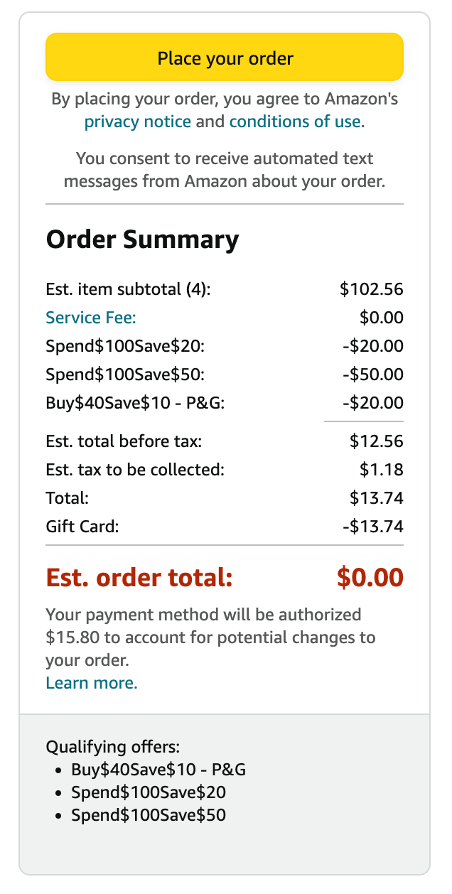 Amazon Fresh 最新优惠!【7/4 更新:立减 & & 】