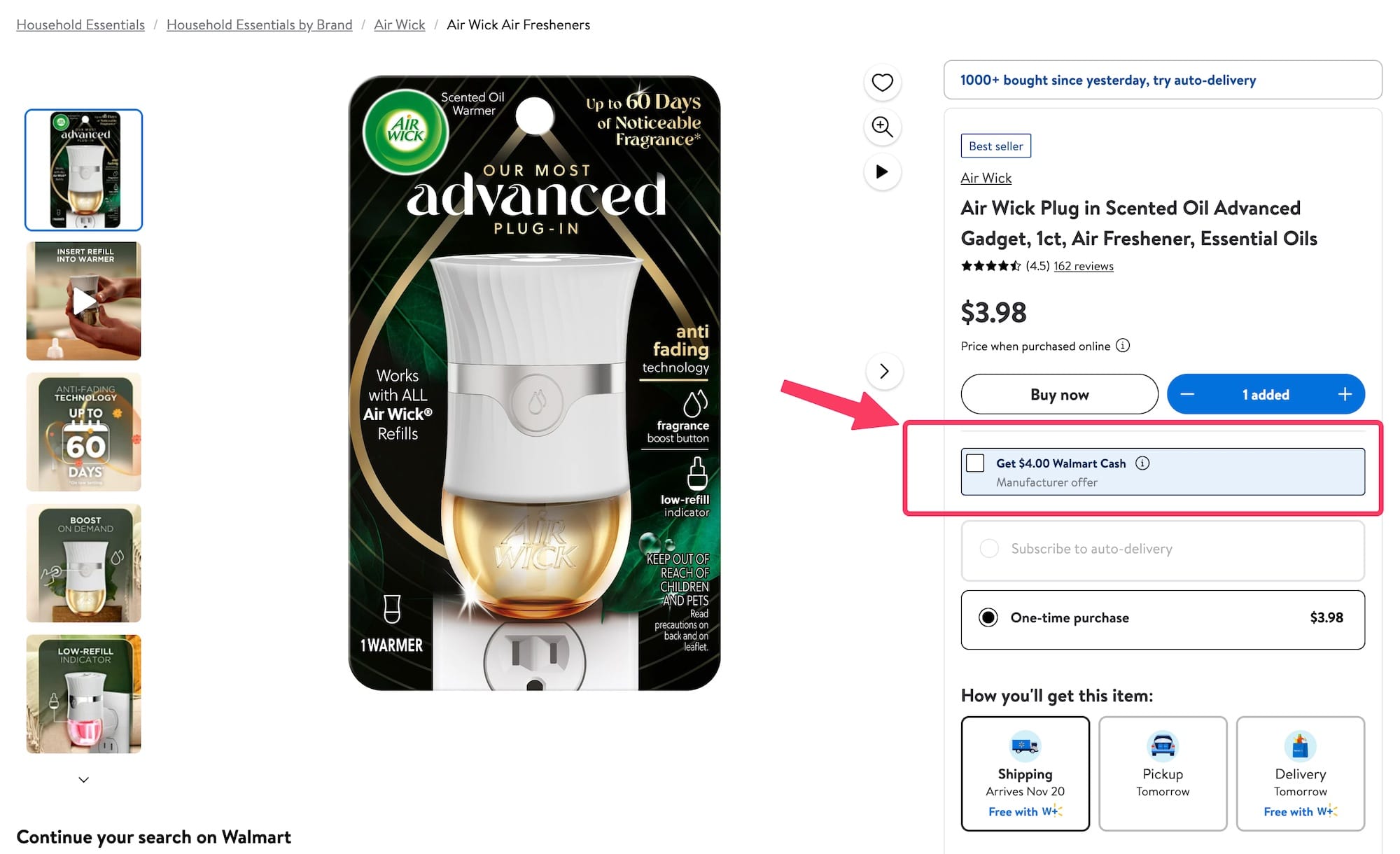 Walmart 免费 Air Wick 室内香氛免费领取【11/21 更新：又有了】
