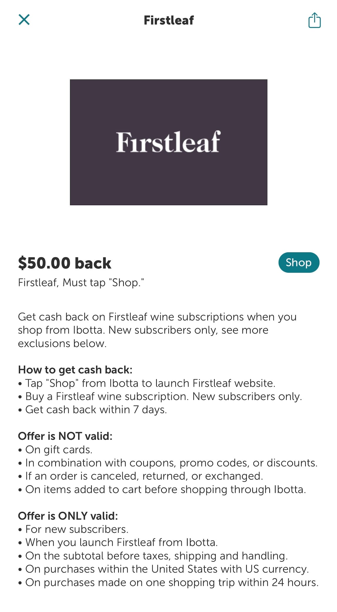 ibotta Flash Cash：FirstLeaf 返现 ，可免费领取 6 瓶红酒【12/16 更新：又有了】