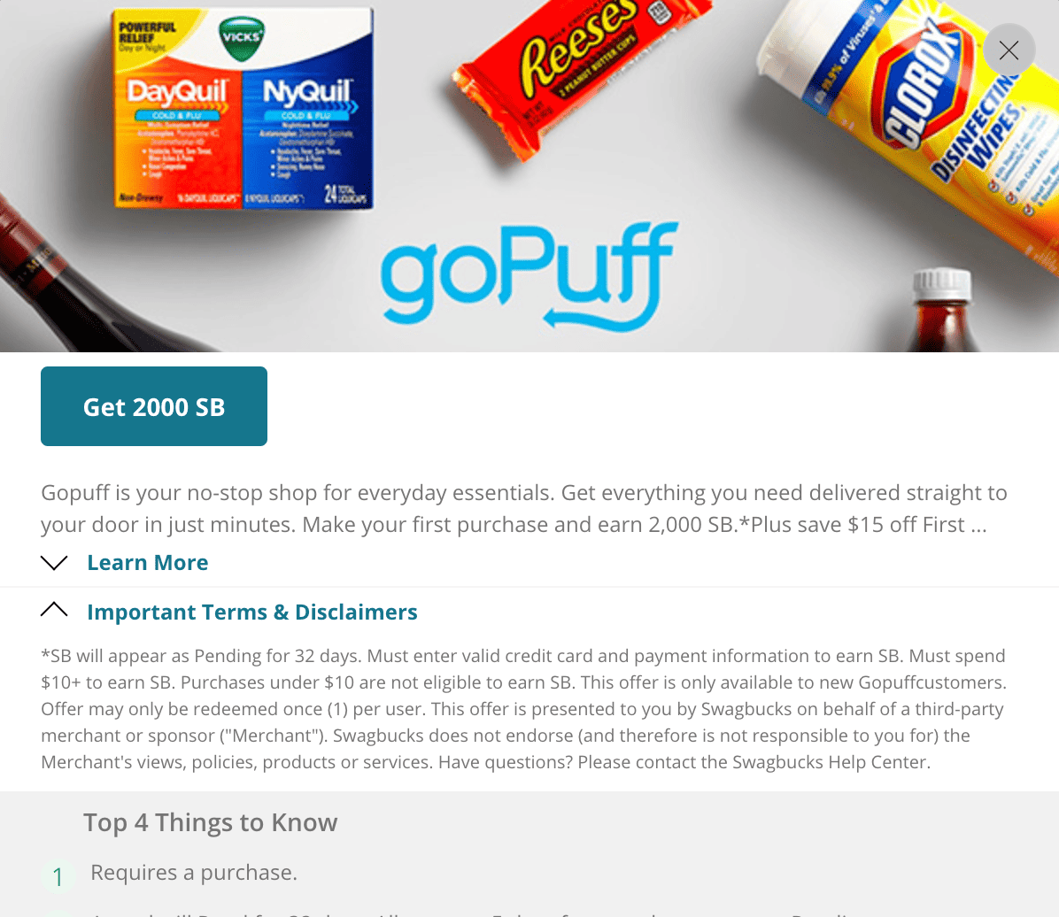 零售日用品配送服务 GoPuff 介绍 + 免费  商品【1/12更新：限时Amex Offer优惠】