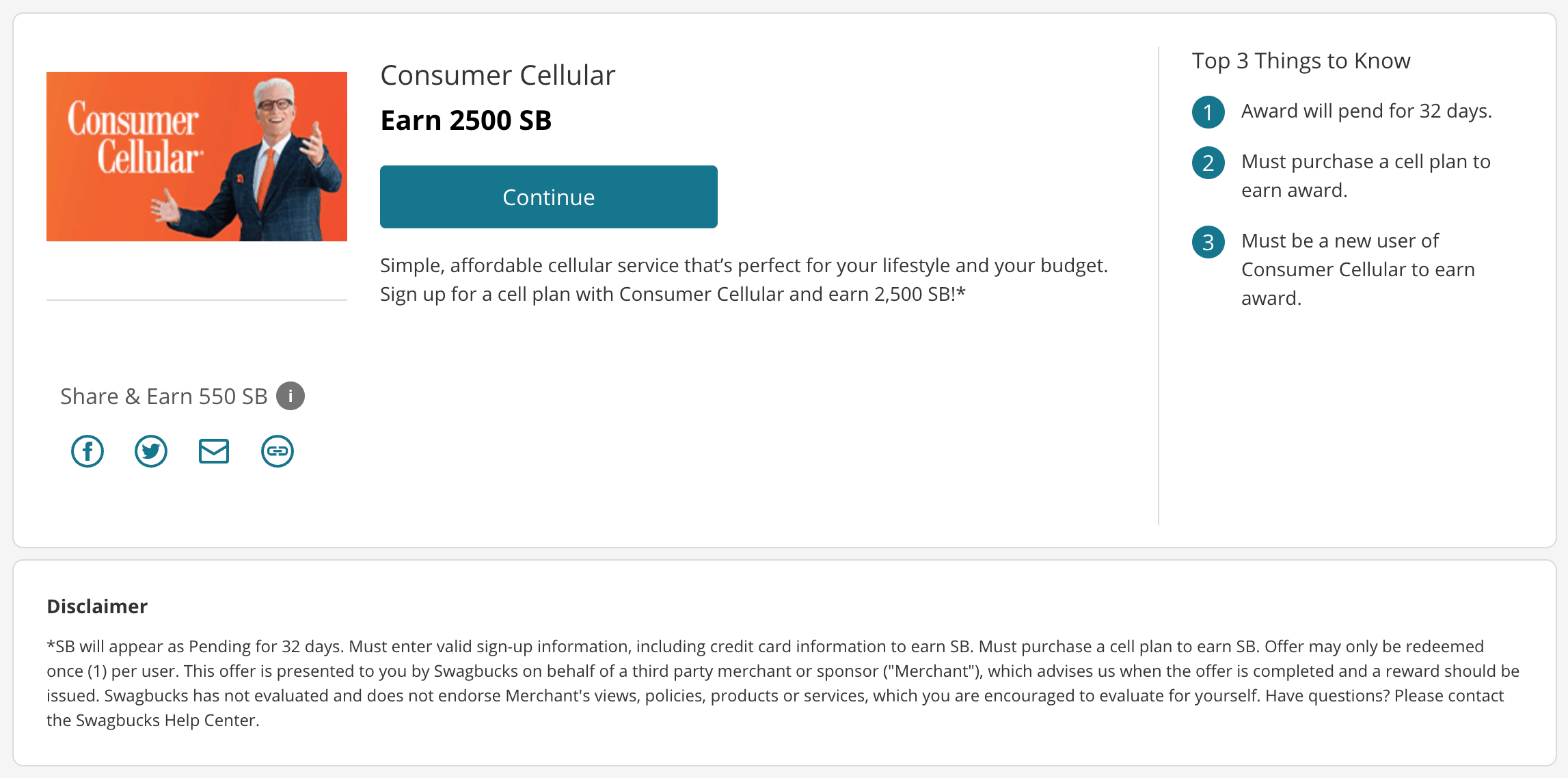 购买一个月 Consumer Cellular 电话套餐可倒赚 【2/22 更新:Chase 再返 又有了】
