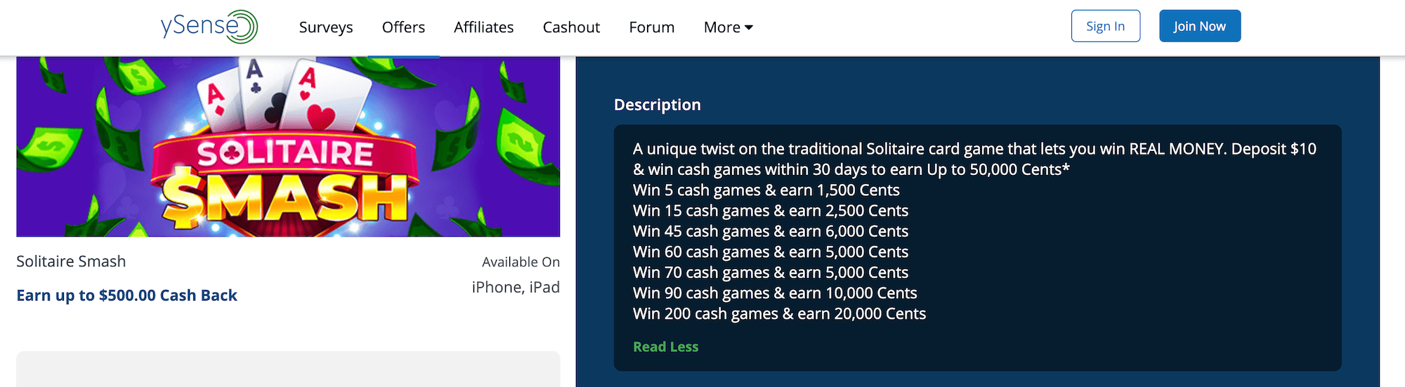 Swagbucks 玩 Solitaire Smash 倒赚 0！四个平台都可做【2/23 更新：新史高】