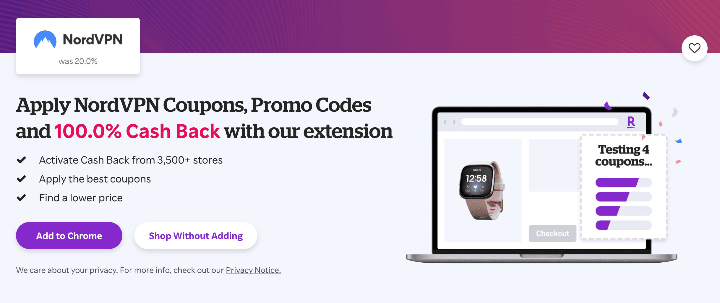 Rakuten 上购买 NordVPN 可获得 100% 返现