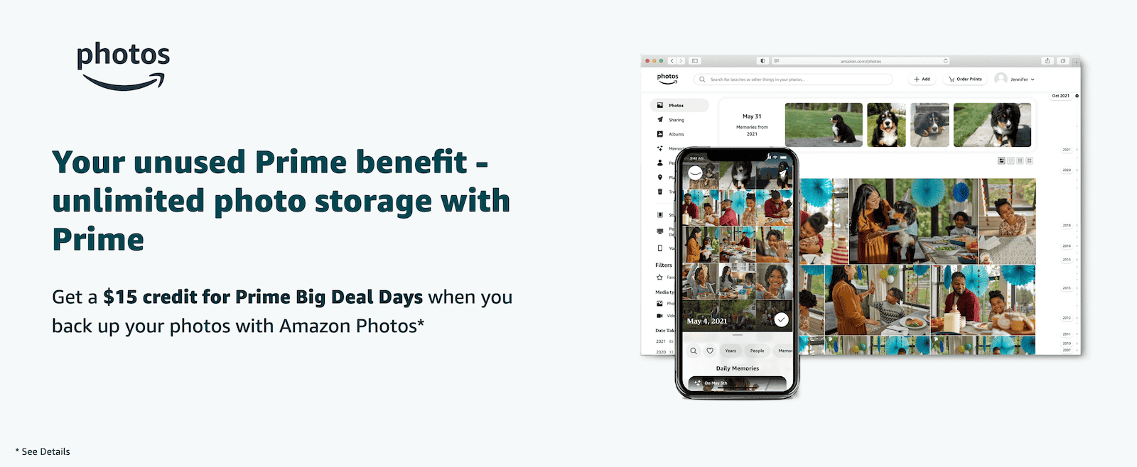 免费领取 Amazon 满 $30 减 $15，用于 Prime Day，用 Amazon Photos 备份任意照片即可【7/4：又有了 ...