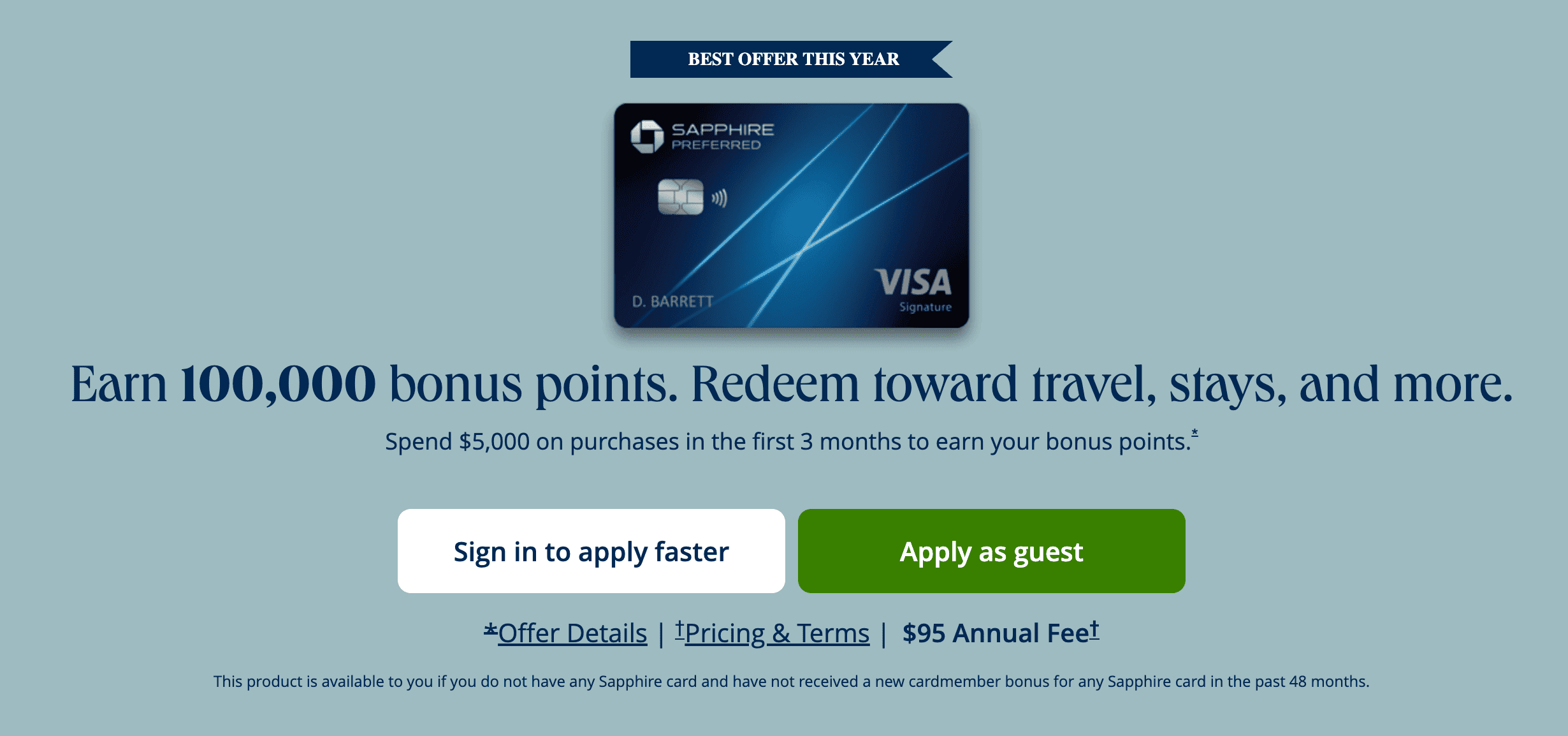 Chase Sapphire Preferred (CSP) 蓝宝石信用卡介绍【4/5 更新：逆天史高开户奖励 100K UR 点数，相当于 00！】