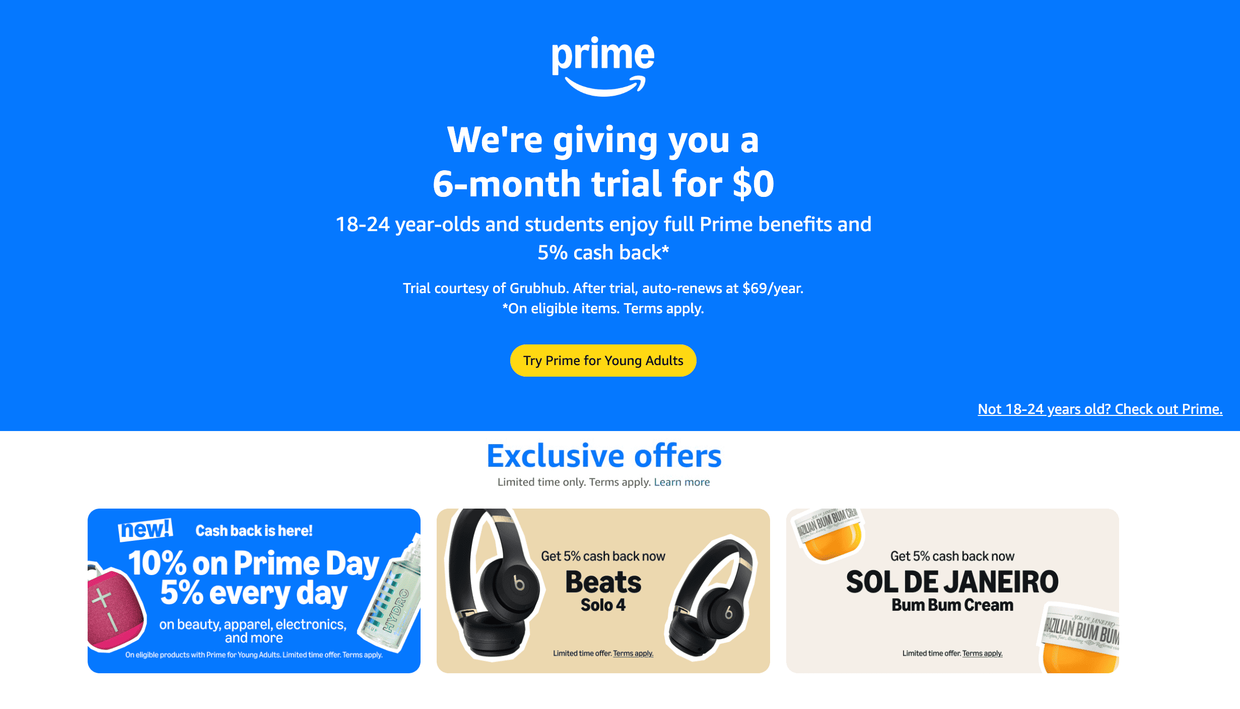 Amazon Prime 年轻人会员福利详解，10% 返现 + 免费 6 个月【18-24 岁的年轻人和学生快看过来！】